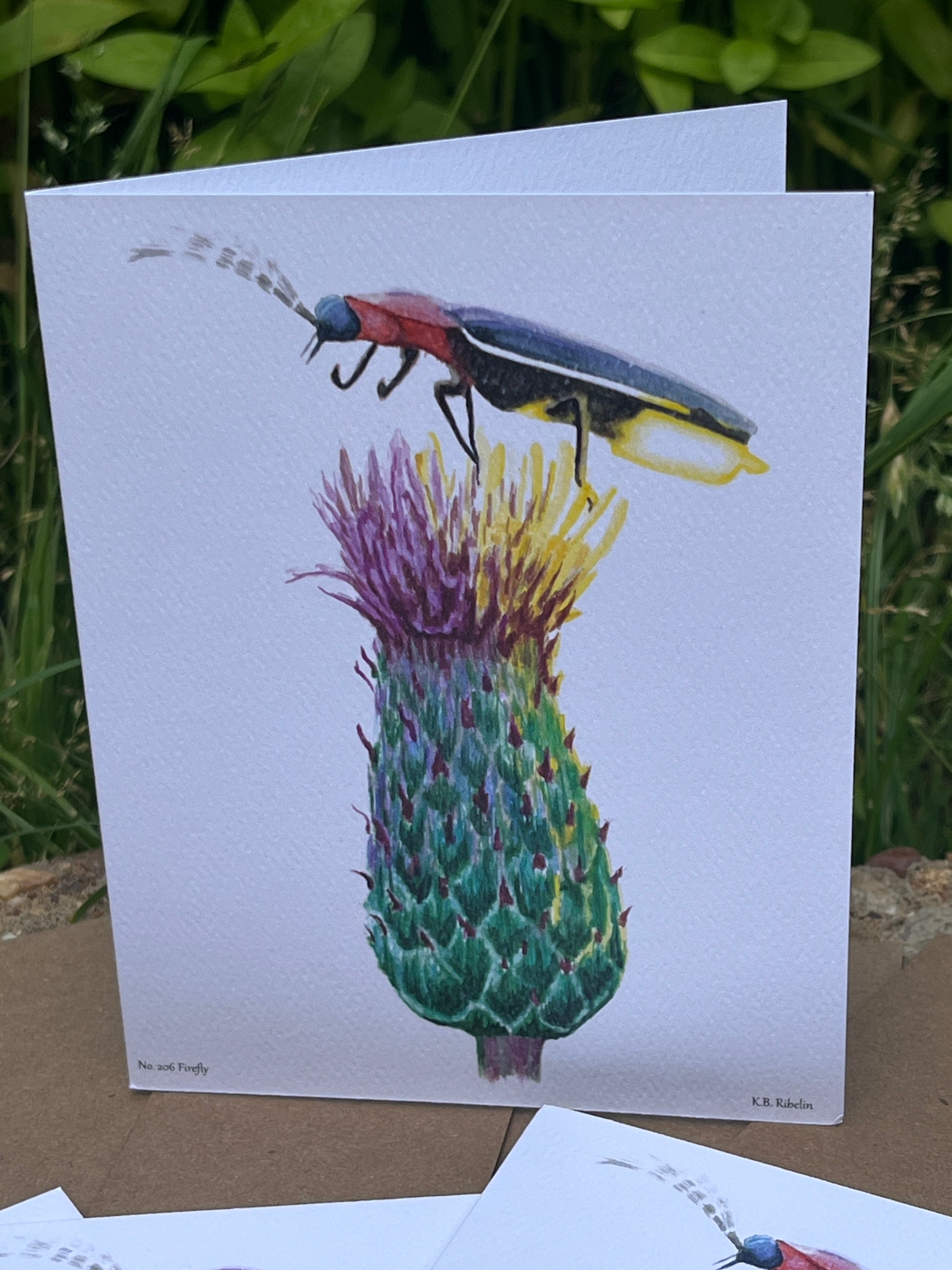 Firefly - Bird Art by KB - Notecard