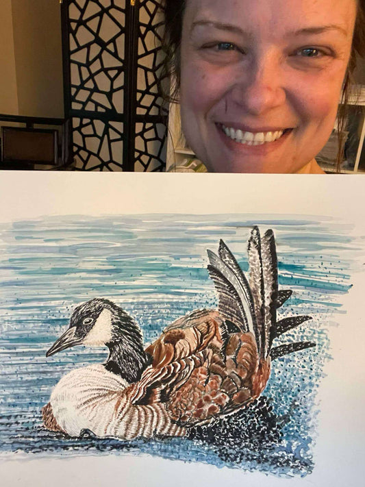 Canada Goose - Bird Art by KB - Original