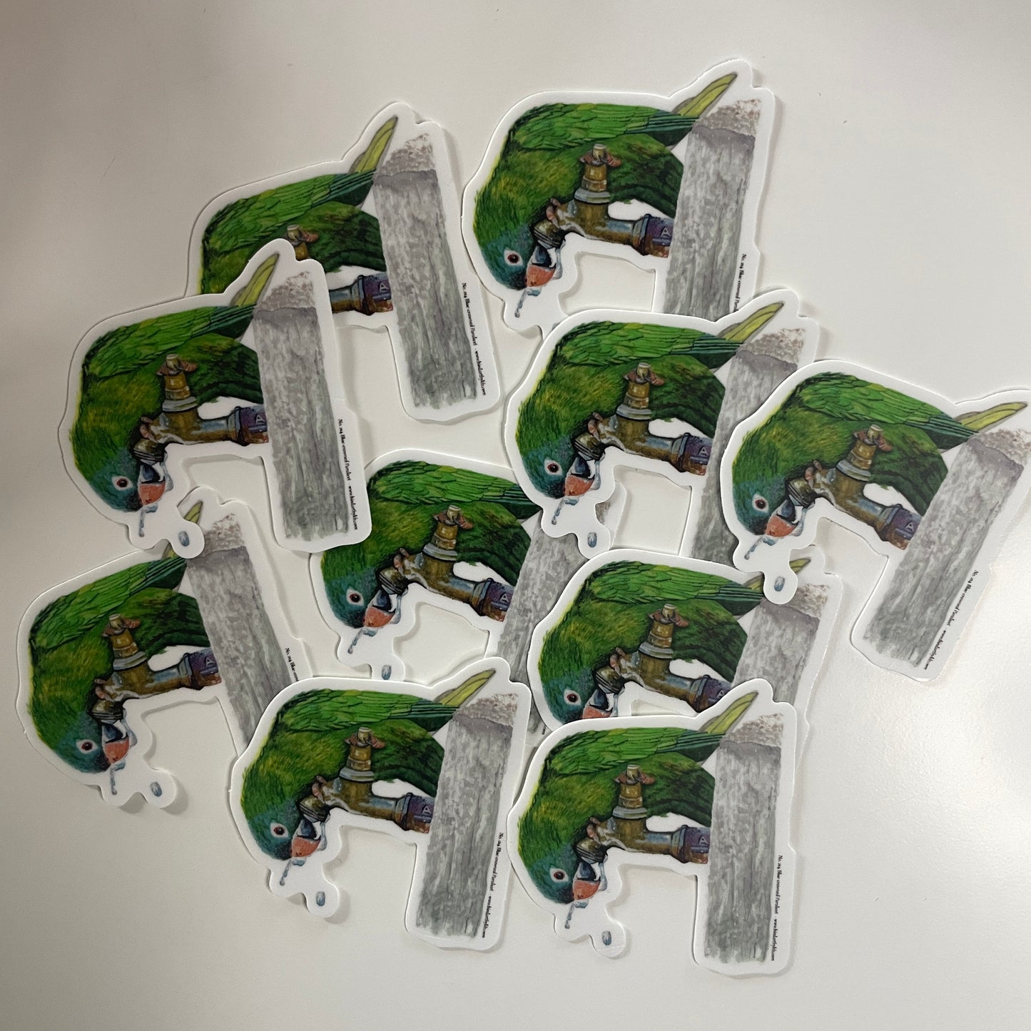 Blue-crowned Parakeet - Bird Art by KB - Sticker