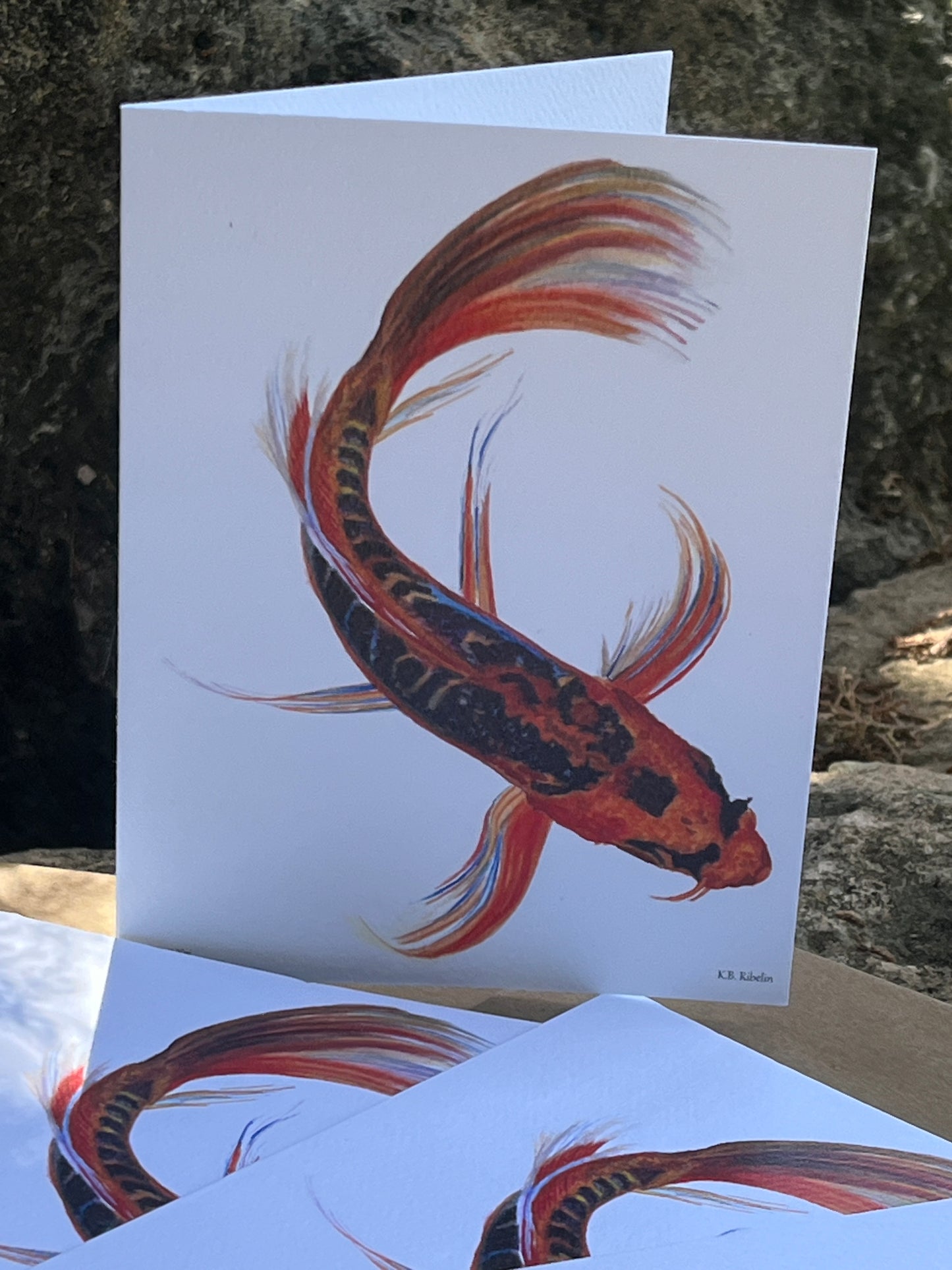 Koi - Bird Art by KB - Notecard