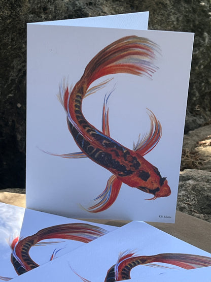 Koi - Bird Art by KB - Notecard