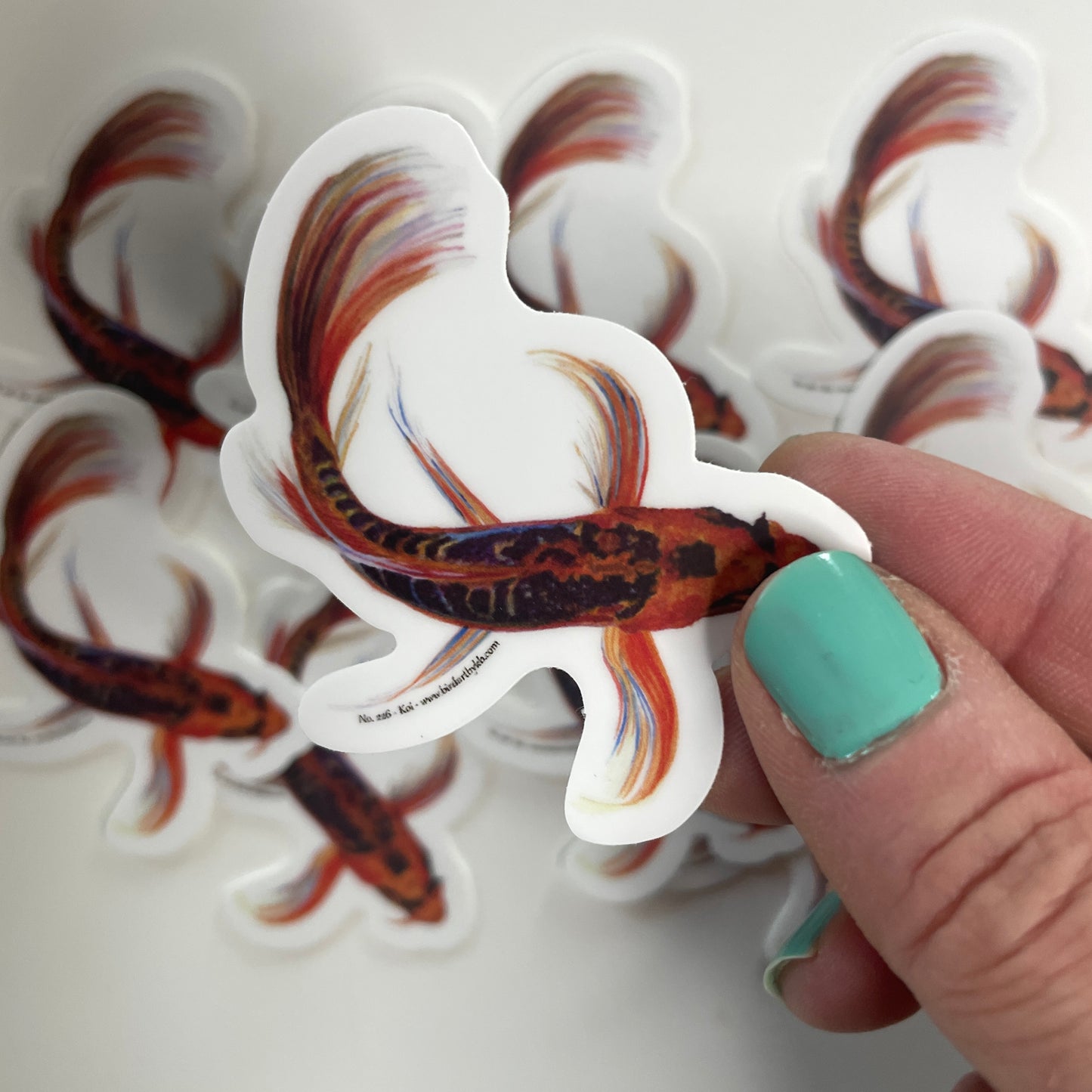 Koi - Bird Art by KB - Sticker