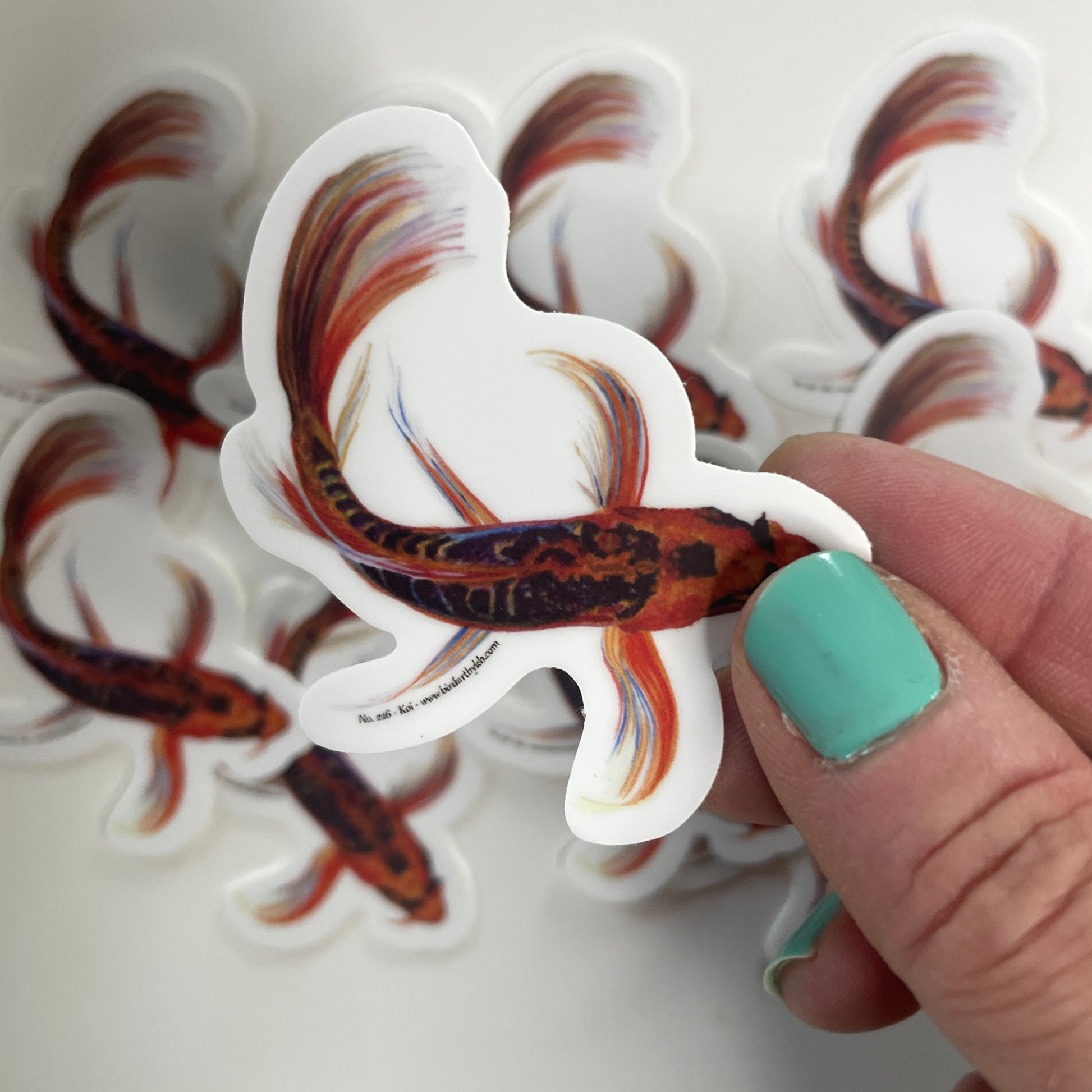 Koi - Bird Art by KB - Sticker