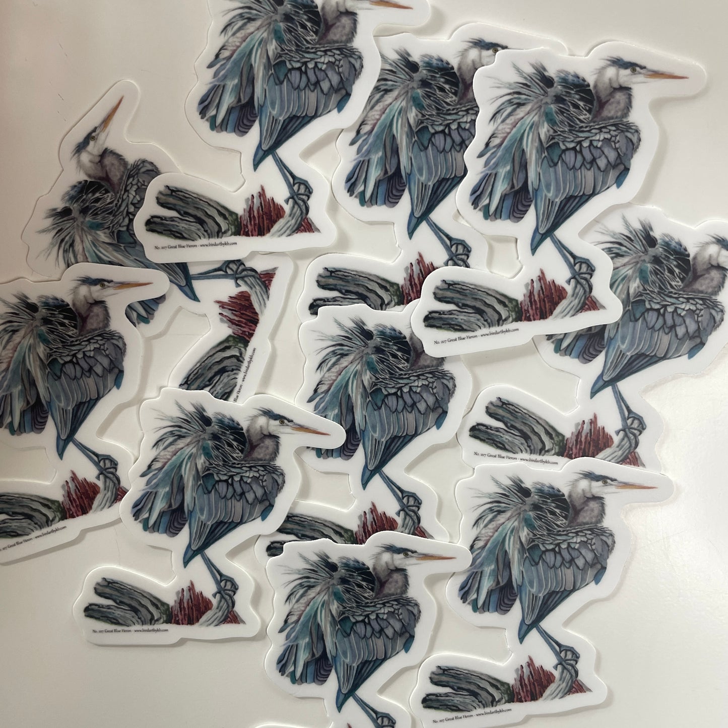 Great Blue Heron - Bird Art by KB - Sticker