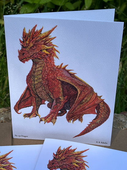 Dragon - Bird Art by KB - Notecard