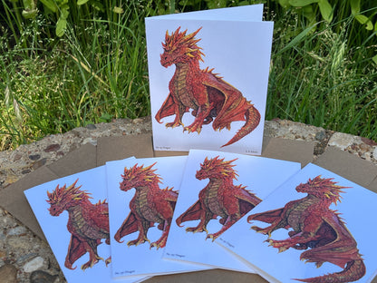Dragon - Bird Art by KB - Notecard Set