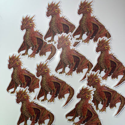 Dragon - Bird Art by KB - Sticker