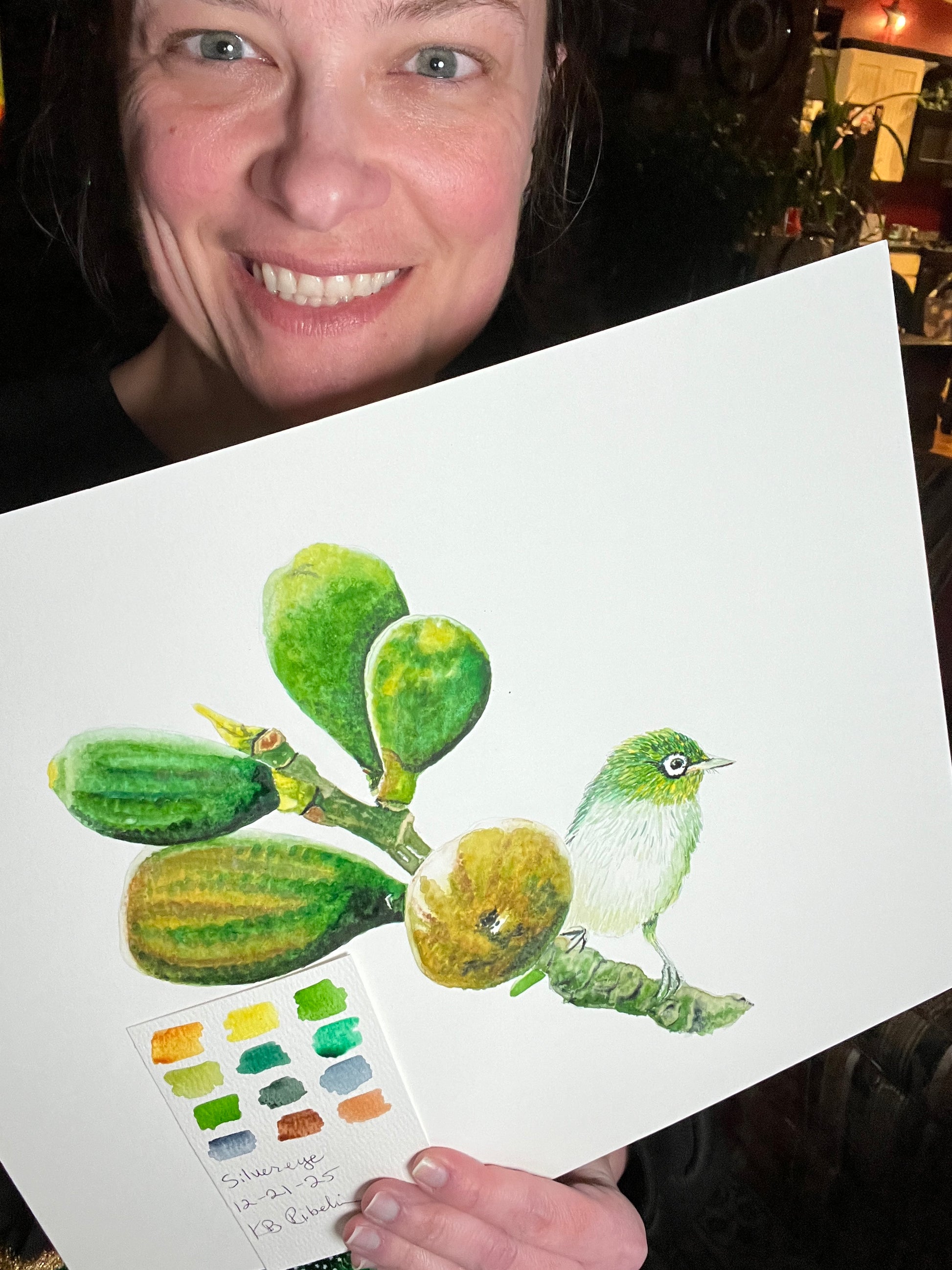 Silvereye - Bird Art by KB - Original