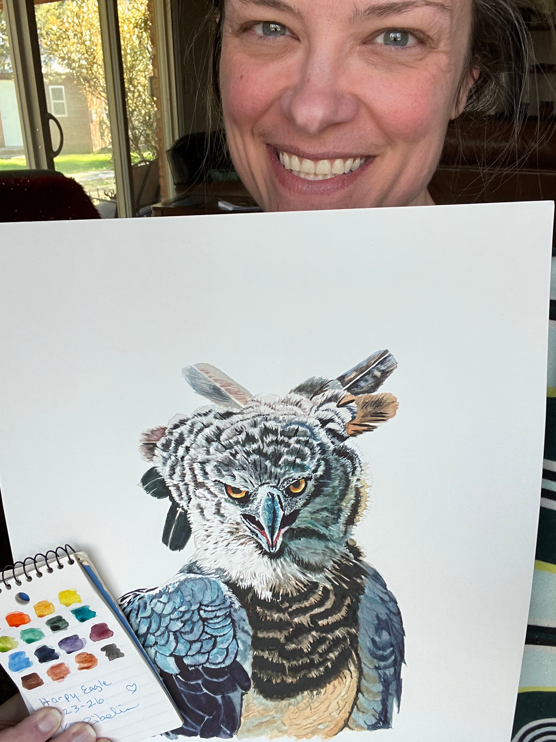 Harpy Eagle - Bird Art by KB - Original