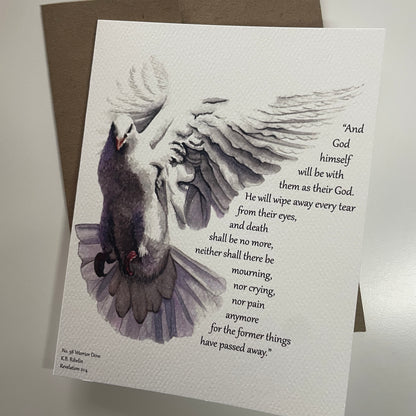 Warrior Dove Card Set - Bird Art by KB - Notecard 2