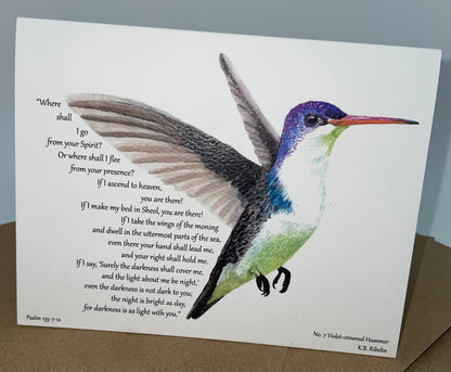 Hummers of Hope, Set 3, Folded Notecards with Envelopes.